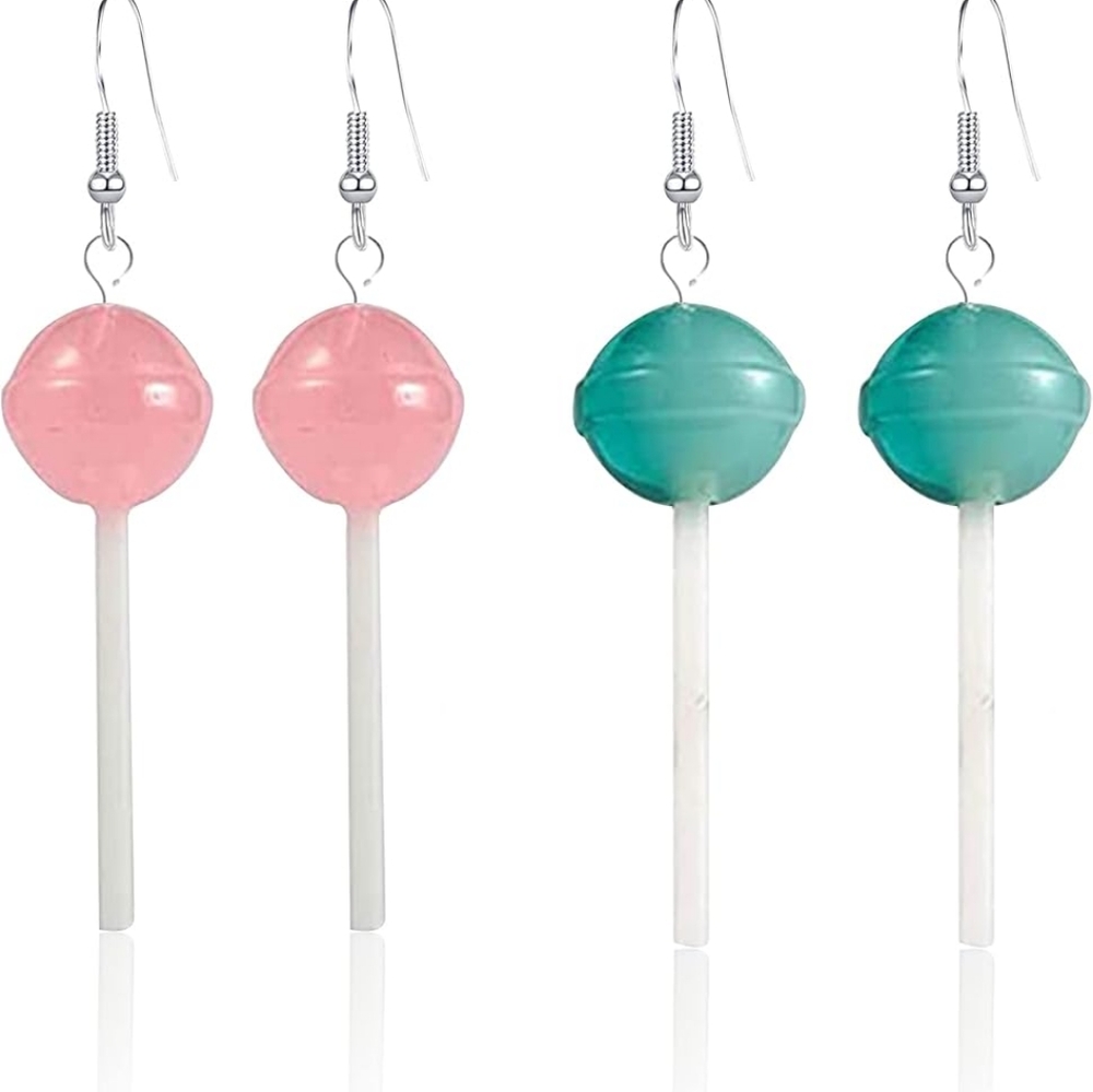 Cute Lollipop Dangle Earrings set of 2 pairs